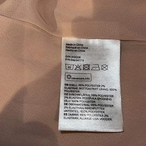 H&M Nude pink Elegant A Line Midi dress SZ  2 - Picture 11 of 16